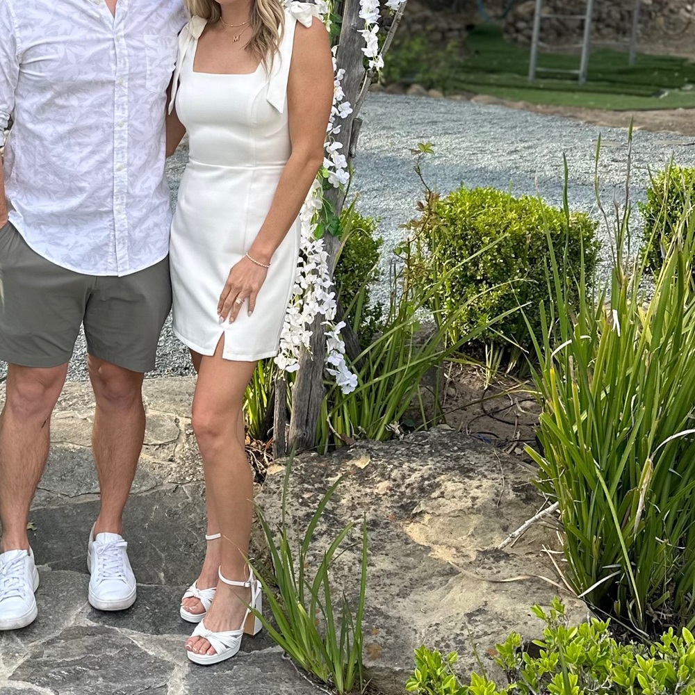 Lulus White Tie Dress